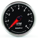 3-3/8" In-Dash Tachometer, 0-8,000 Rpm, Designer Black Ii