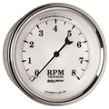 3-3/8" In-Dash Tachometer, 0-8,000 Rpm, Old-Tyme White Ii
