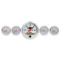 5 Pc. Gauge Kit, 3-1/8" & 2-1/16", Elec. Speedo., Chevrolet Heritage Bowtie