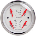2 Pc. Gauge Kit, 3-3/8" Quad & Tach/Speedo, 240-33 Ω, Arctic White