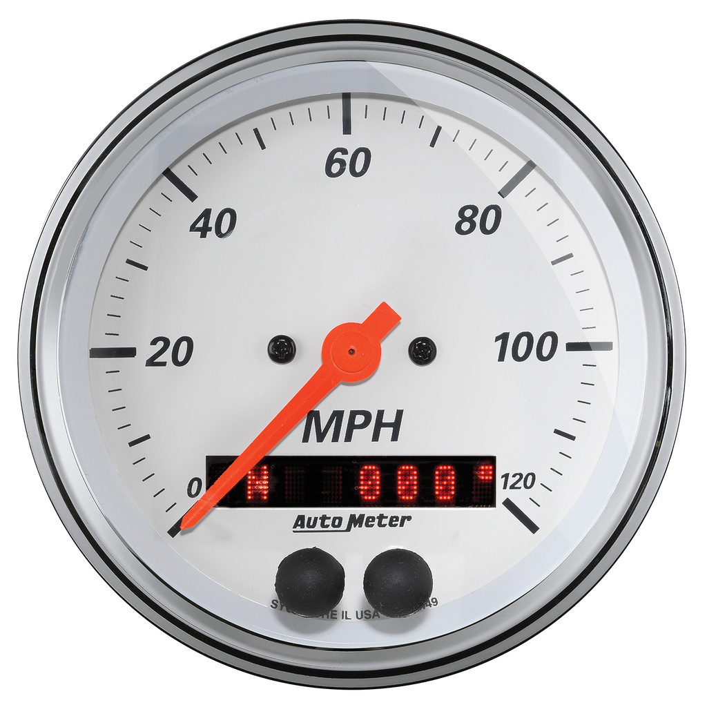5 Pc. Gauge Kit, 3-3/8" & 2-1/16", Gps Speedometer, Arctic White