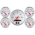 5 Pc. Gauge Kit, 3-3/8" & 2-1/16", Gps Speedometer, Arctic White