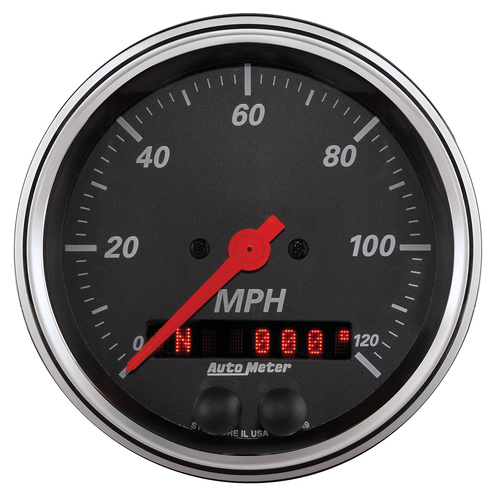 3-3/8" Gps Speedometer, 0-120 Mph, Designer Black