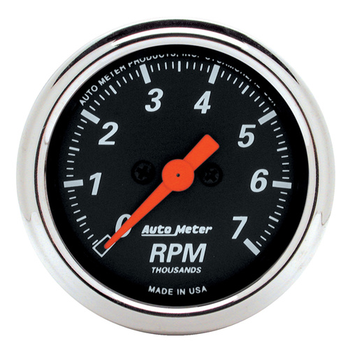 2-1/16" In-Dash Tachometer, 0-7,000 Rpm, Designer Black
