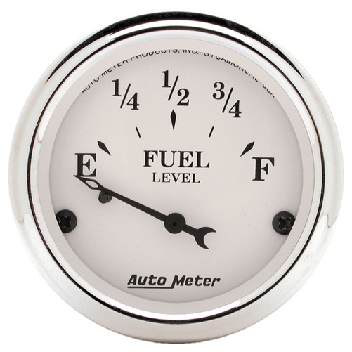 2-1/16" Fuel Level, 0-90 Ω, Gm, Old Tyme White