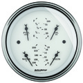 3-3/8" Quad Gauge, 100 Psi/100-250 °F/8-18v/0-90 Ω, Old-Tyme White