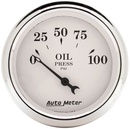 2-1/16" Oil Pressure, 0-100 Psi, Old-Tyme White