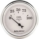 2-1/16" Oil Pressure, 0-100 Psi, Old-Tyme White