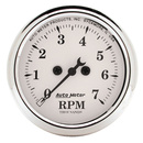 2-1/16" In-Dash Tachometer, 0-7,000 Rpm, Old-Tyme White