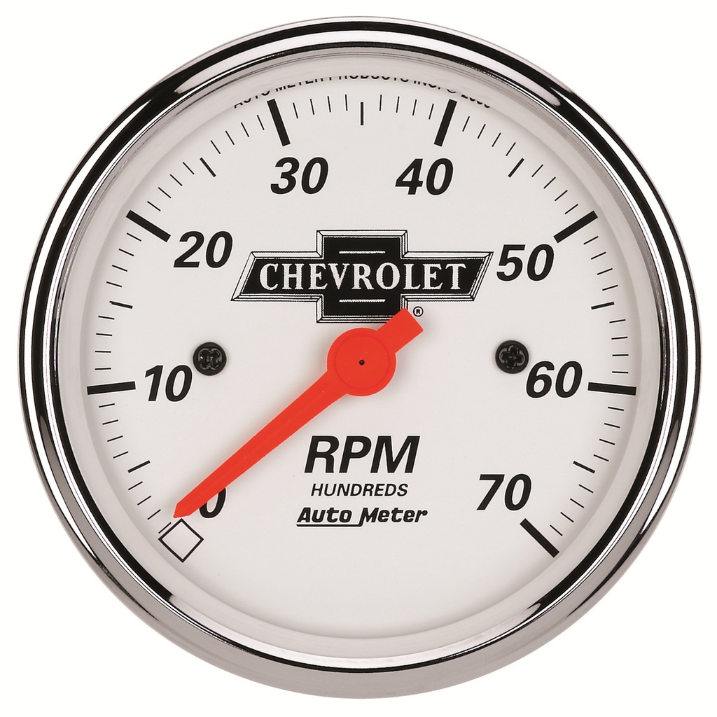 3-1/8" In-Dash Tachometer, 0-7,000 Rpm, Chevy Vintage