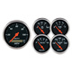 5 Pc. Gauge Kit, 3-1/8" & 2-1/16", Elec. Speedometer, Designer Black