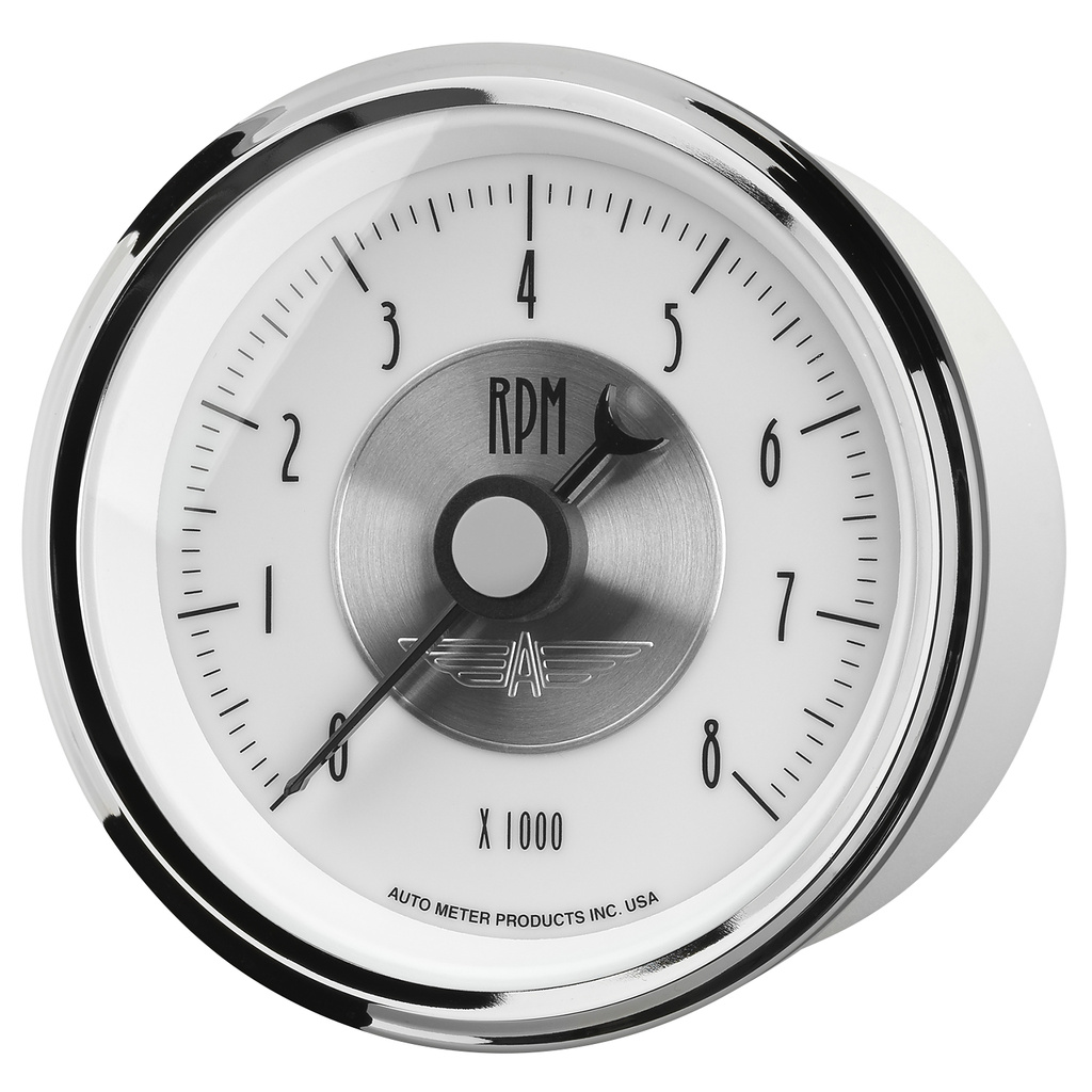 3-3/8" In-Dash Tachometer, 0-8,000 Rpm, Prestige Pearl