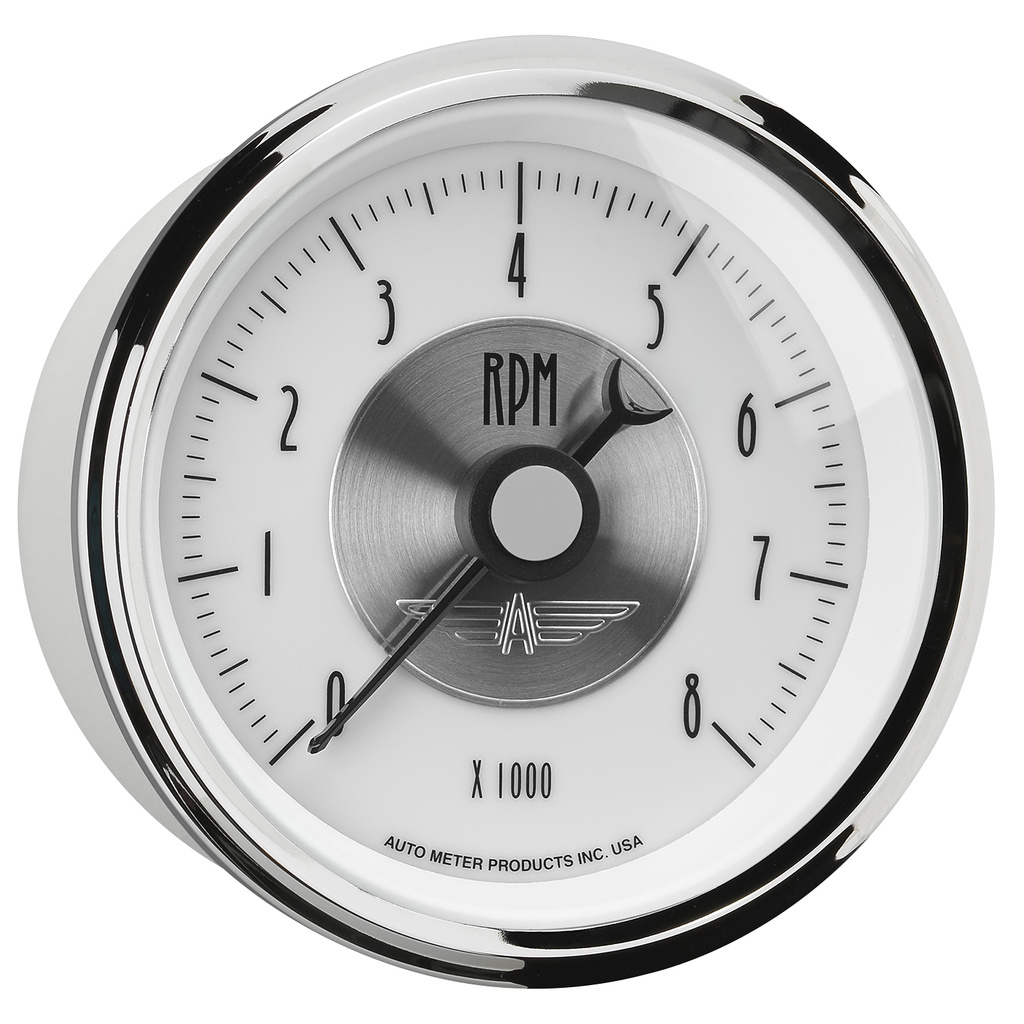 3-3/8" In-Dash Tachometer, 0-8,000 Rpm, Prestige Pearl