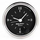 2-1/16" Clock, 12 Hour, Old Tyme Black