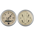 2 Pc. Gauge Kit, 3-3/8" Quad & Speedometer, 240-33 Ω, Antique Beige