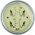 2 Pc. Gauge Kit, 3-3/8" Quad & Tach/Speedo, 240-33 Ω, Antique Beige