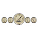 5 Pc. Gauge Kit, 3-3/8" & 2-1/16", Elec. Speedometer, Antique Beige
