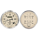 2 Pc. Gauge Kit, 5" Quad & Tach/Speedo, 240-33 Ω, Antique Beige