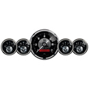 5 Pc. Gauge Kit, 3-3/8" & 2-1/16", Elec. Speedo W/Lcd Odo, Prestige Blk. Diamond