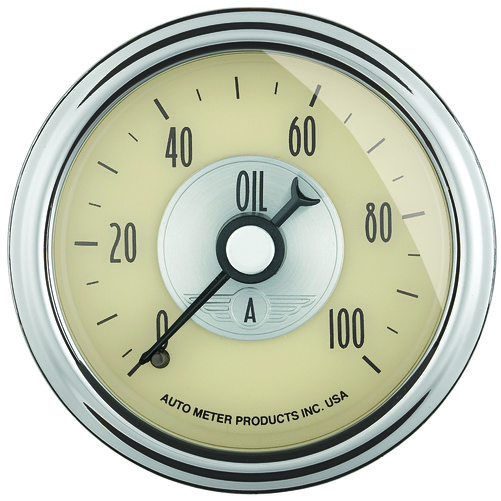 2-1/16" Oil Pressure, 0-100 Psi, Prestige Antique Ivory