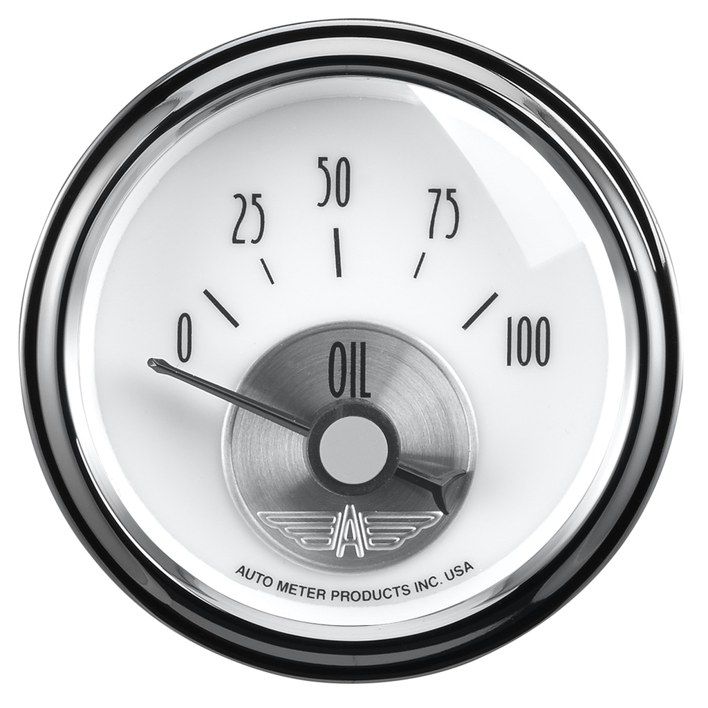 2-1/16" Oil Pressure, 0-100 Psi, Prestige Pearl