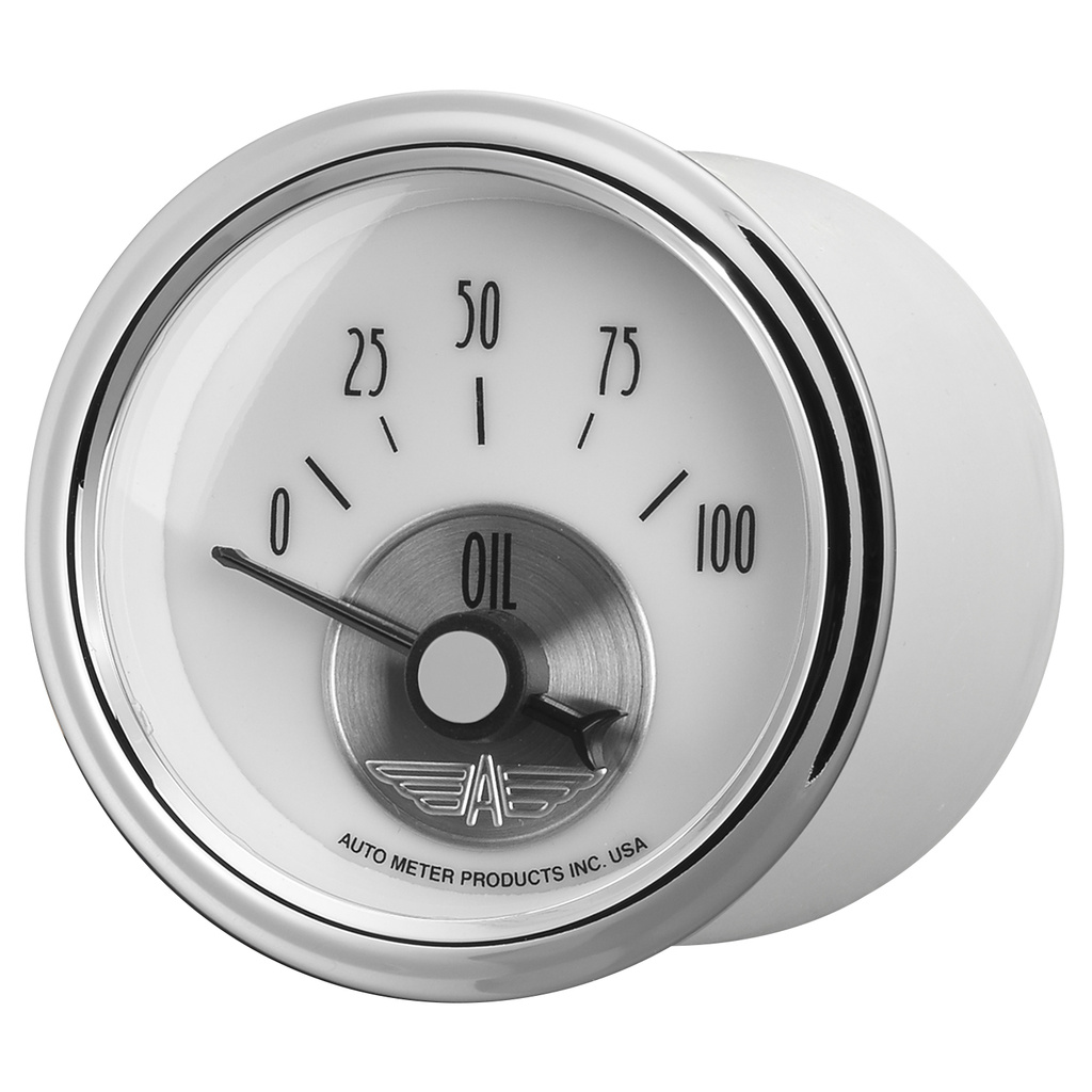 2-1/16" Oil Pressure, 0-100 Psi, Prestige Pearl