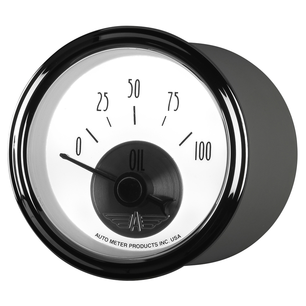 2-1/16" Oil Pressure, 0-100 Psi, Prestige Pearl