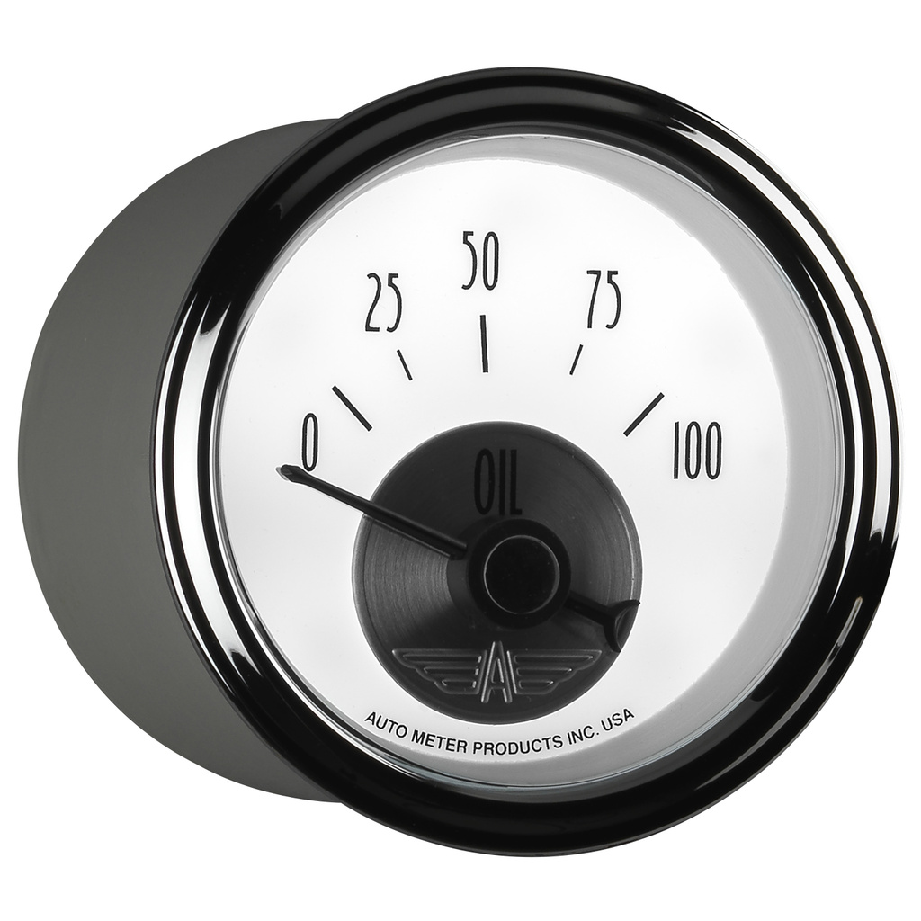 2-1/16" Oil Pressure, 0-100 Psi, Prestige Pearl