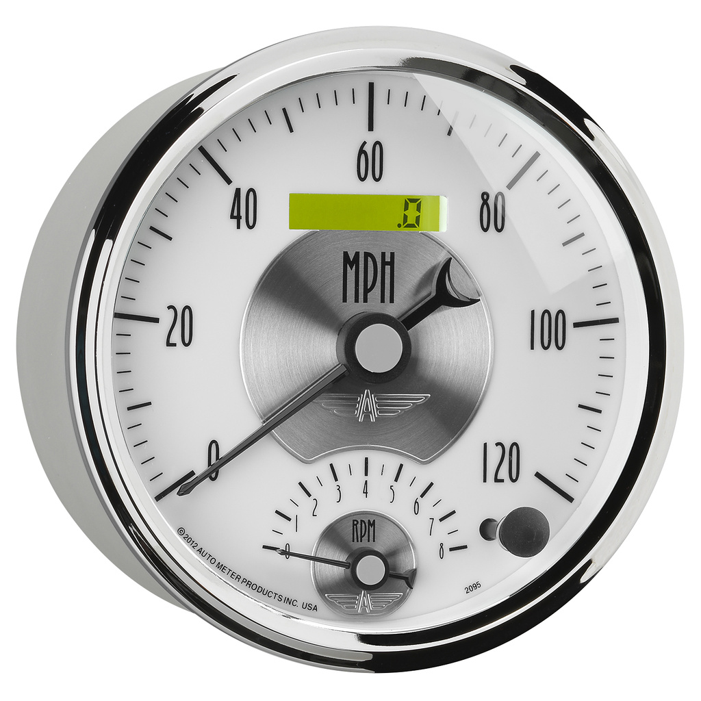 5" Tachometer/Speedometer Combo, 8k Rpm/120 Mph, Prestige Pearl