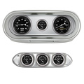 6 Gauge Direct-Fit Dash Kit, Nova 62-65, Old Tyme Black
