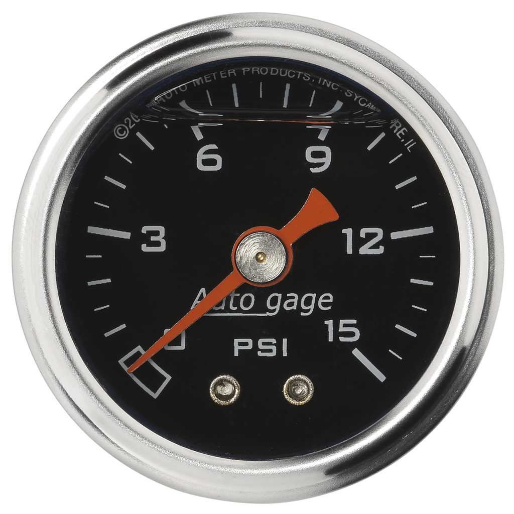 1-1/2" Pressure, 0-15 Psi, Black