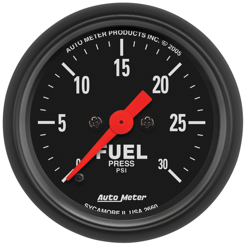 2-1/16" Fuel Pressure, 0-30 Psi, Z-Series