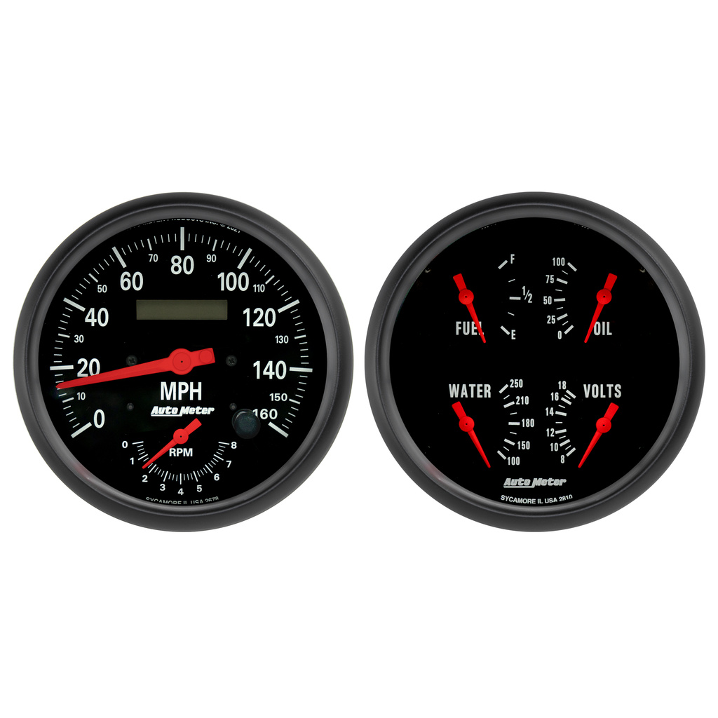 2 Pc. Gauge Kit, 5" Quad & Tach/Speedo, 240-33 Ω, Z-Series