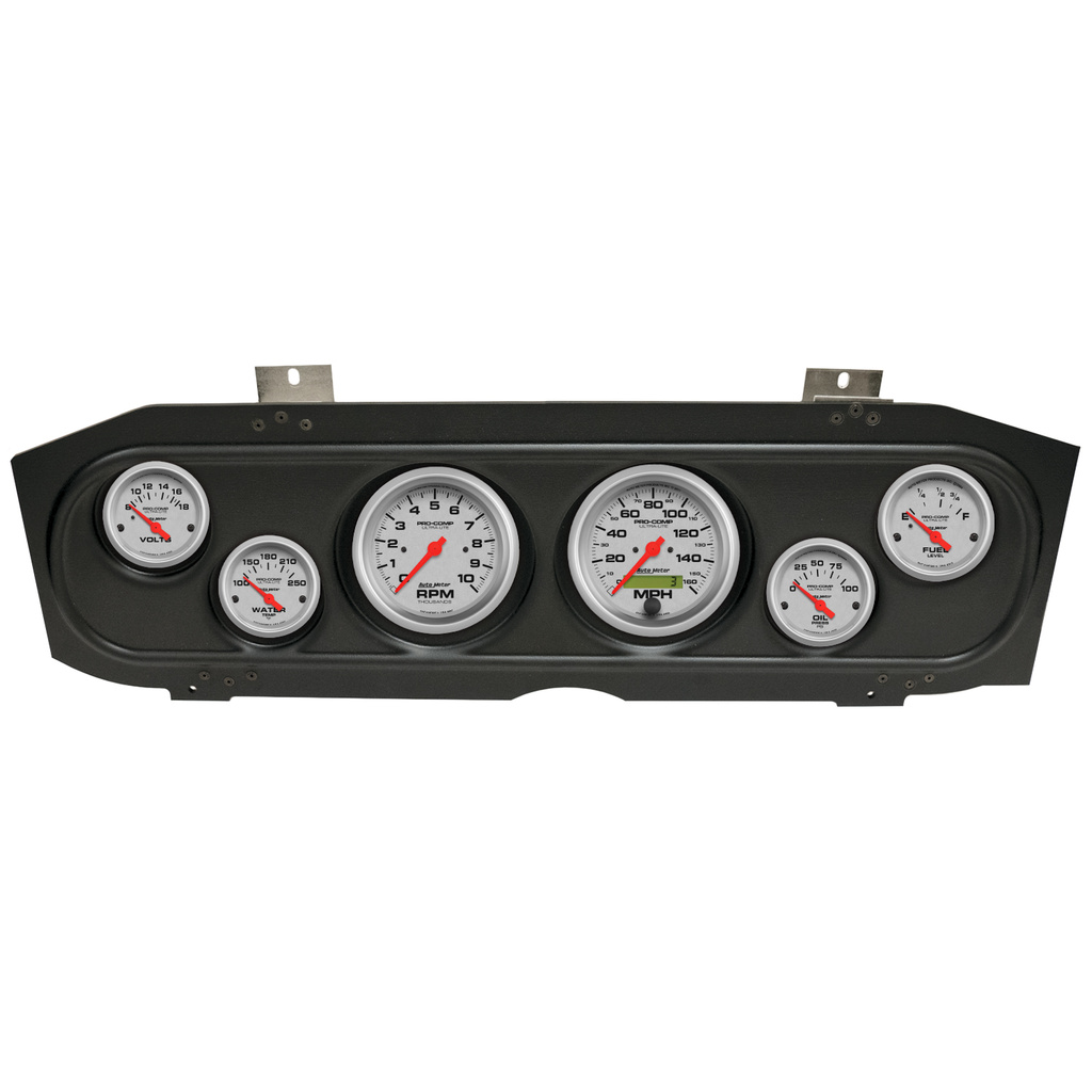 6 Gauge Direct-Fit Dash Kit, Mercury Cougar 69-70, Ultra-Lite