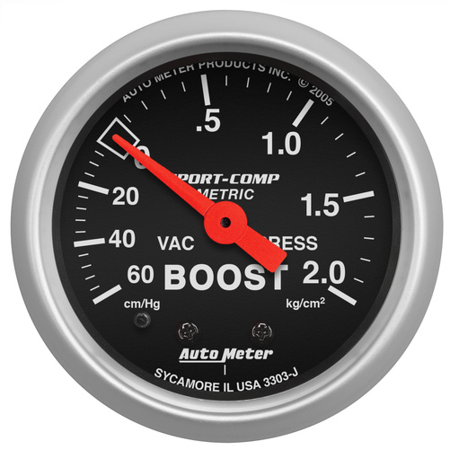 2-1/16" Boost/Vacuum, 60 Cm/Hg-2.0 Kg/Cm2, Sport-Comp