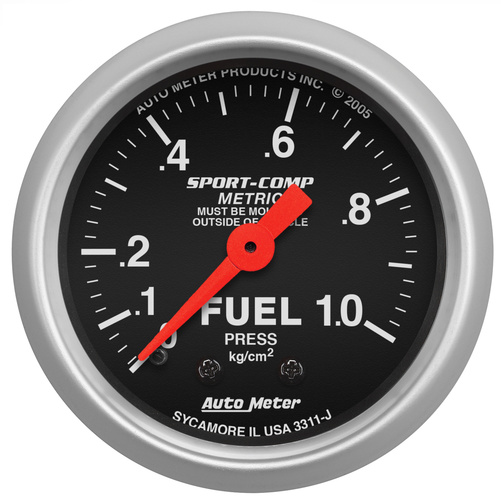 2-1/16" Fuel Pressure, 0-1.0 Kg/Cm2, Sport-Comp