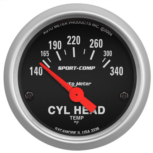 2-1/16" Cylinder Head Temperature, 140-340 °F, Sport-Comp