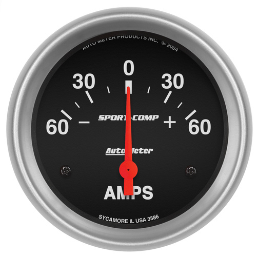 2-5/8" Ammeter, 60-0-60 Amps, Sport-Comp