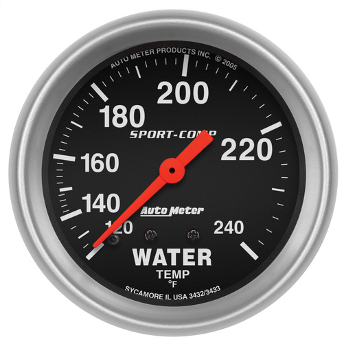 2-5/8" Water Temperature, 120-240 °F, Sport-Comp