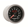 2-1/16" Pyrometer, 0-2000 °F, Chevy Red Bowtie, Black