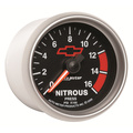 2-1/16" Nitrous Pressure, 0-1600 Psi, Chevy Red Bowtie, Black