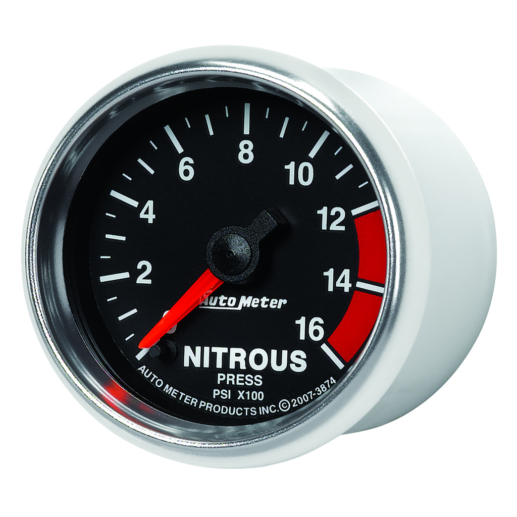 2-1/16" Nitrous Pressure, 0-1600 Psi, Gs