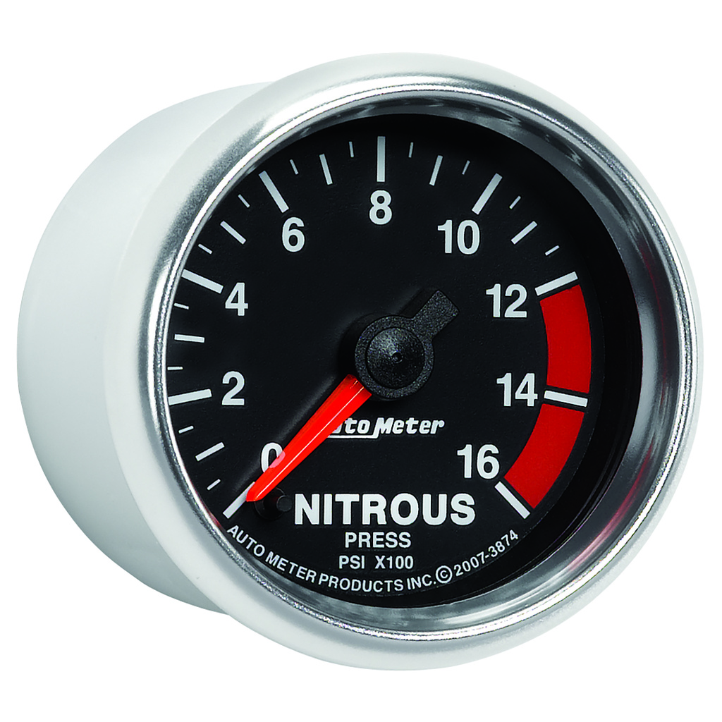 2-1/16" Nitrous Pressure, 0-1600 Psi, Gs