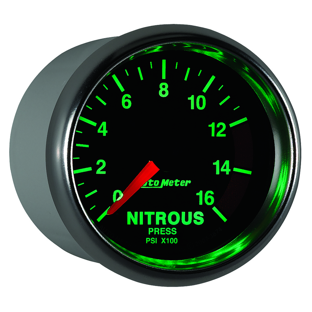 2-1/16" Nitrous Pressure, 0-1600 Psi, Gs