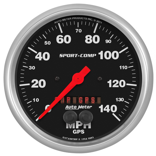5" Gps Speedometer, 0-140 Mph, Sport-Comp