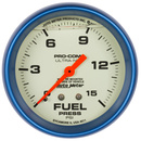 2-5/8" Fuel Pressure, 0-15 Psi, Liquid Filled, Ultra-Nite