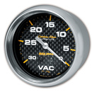 2-5/8" Vacuum, 0-30 In Hg, Carbon Fiber