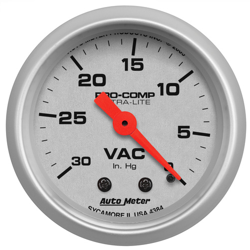 2-1/16" Vacuum, 0-30 In Hg, Ultra-Lite