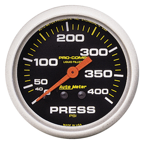 2-5/8" Pressure, 0-400 Psi, Liquid Filled, Pro-Comp