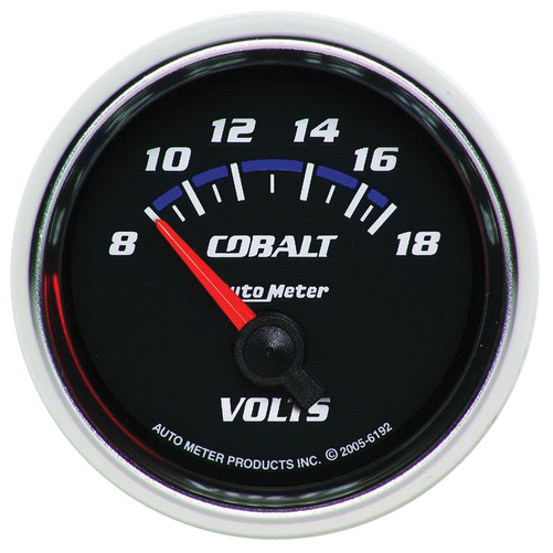 2-1/16" Voltmeter, 8-18v, Cobalt